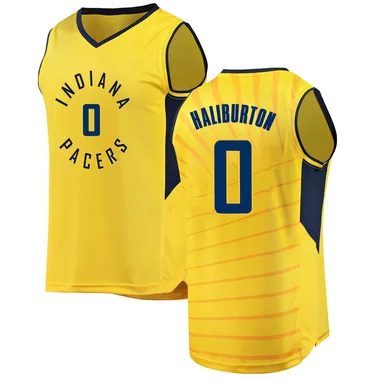 Fast Break Gold Tyrese Haliburton Youth Indiana Pacers Fanatics Branded Jersey - Statement Edition