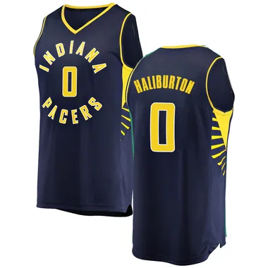 Fast Break Navy Tyrese Haliburton Men's Indiana Pacers Fanatics Branded Jersey - Icon Edition