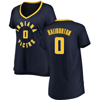 Fast Break Navy Tyrese Haliburton Women's Indiana Pacers Fanatics Branded Jersey - Icon Edition