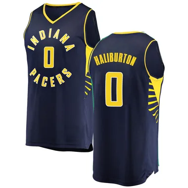 Fast Break Navy Tyrese Haliburton Youth Indiana Pacers Fanatics Branded Jersey - Icon Edition
