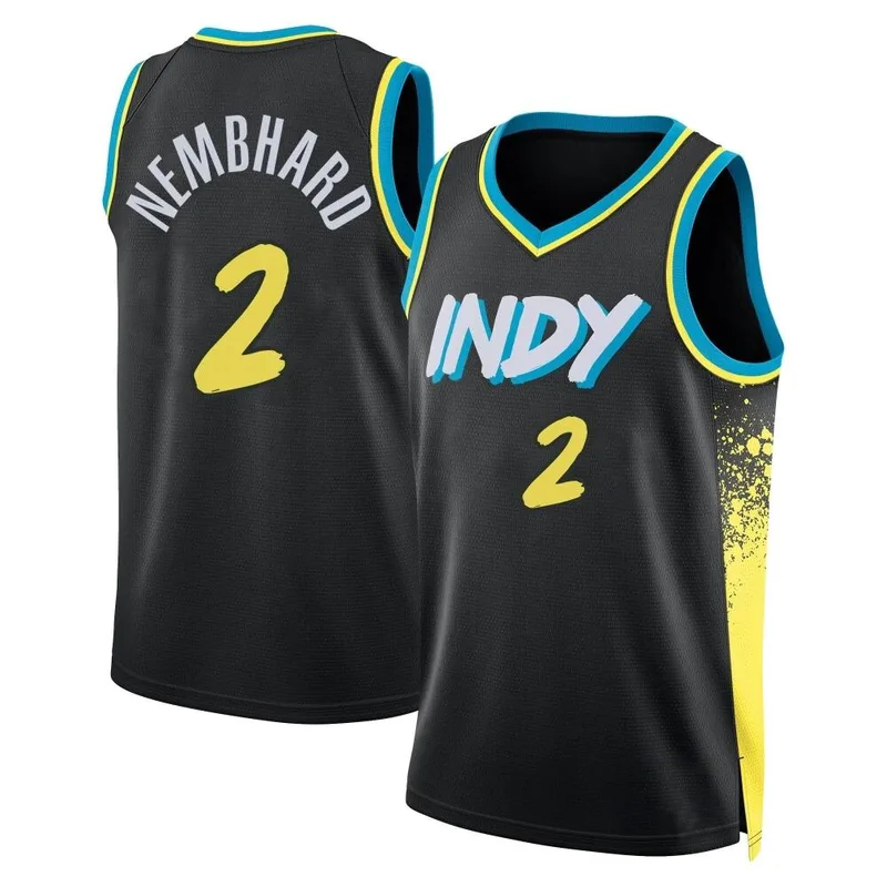 Swingman Black Andrew Nembhard Youth Indiana Pacers Nike 2023/24 City Edition Jersey