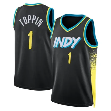 Swingman Black Obi Toppin Men's Indiana Pacers Nike 2023/24 City Edition Jersey