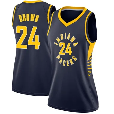 Swingman Brown Kobe Brown Women's Indiana Pacers Nike Navy Jersey - Icon Edition