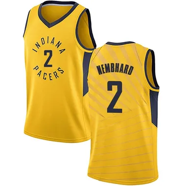 Swingman Gold Andrew Nembhard Men's Indiana Pacers Nike Jersey - Statement Edition