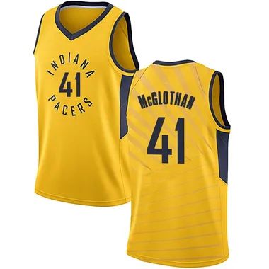 Swingman Gold Gabe McGlothan Men's Indiana Pacers Nike Jersey - Statement Edition