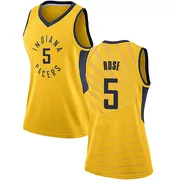 Swingman Gold Jalen Rose Women's Indiana Pacers Nike Jersey - Statement Edition
