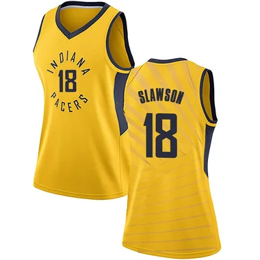 Swingman Gold Jalen Slawson Women's Indiana Pacers Nike Jersey - Statement Edition