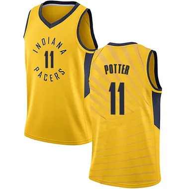 Swingman Gold Micah Potter Youth Indiana Pacers Nike Jersey - Statement Edition