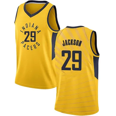 Swingman Gold Quenton Jackson Youth Indiana Pacers Nike Jersey - Statement Edition