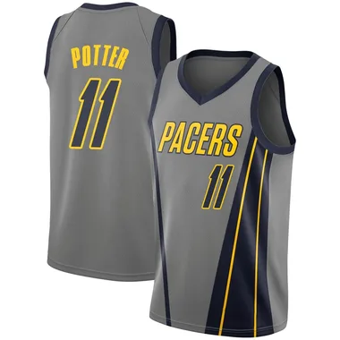 Swingman Gray Micah Potter Youth Indiana Pacers Nike 2018/19 Jersey - City Edition