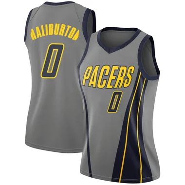 Swingman Gray Tyrese Haliburton Women's Indiana Pacers Nike 2018/19 Jersey - City Edition