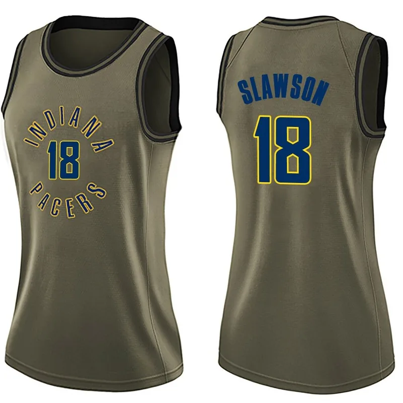 Swingman Green Jalen Slawson Women's Indiana Pacers Nike Salute to Service Jersey