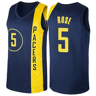 Swingman Navy Blue Jalen Rose Men's Indiana Pacers Nike Jersey - City Edition