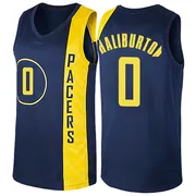 Swingman Navy Blue Tyrese Haliburton Men's Indiana Pacers Nike Jersey - City Edition