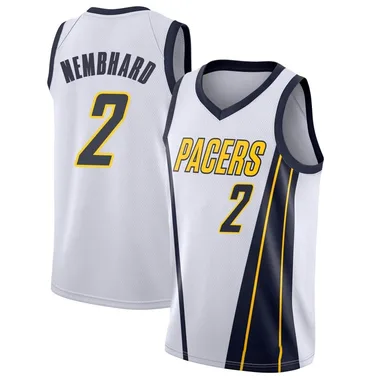 Swingman White Andrew Nembhard Youth Indiana Pacers Nike 2018/19 Jersey - Earned Edition