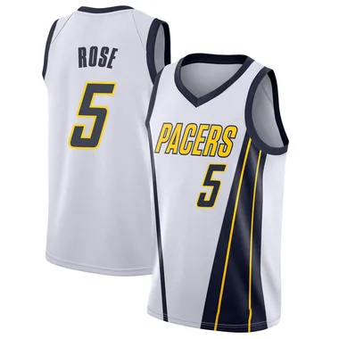 Swingman White Jalen Rose Men's Indiana Pacers Nike 2018/19 Jersey - Earned Edition