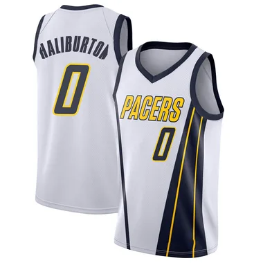 Swingman White Tyrese Haliburton Men's Indiana Pacers Nike 2018/19 Jersey - Earned Edition