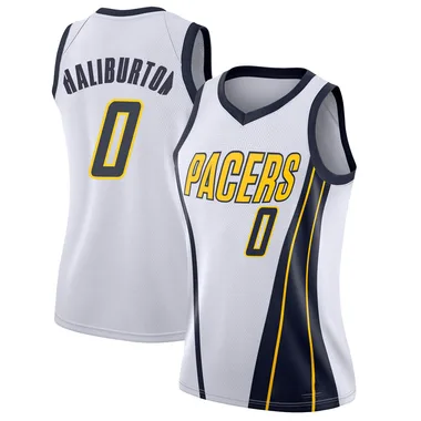 Swingman White Tyrese Haliburton Women's Indiana Pacers Nike 2018/19 Jersey - Earned Edition