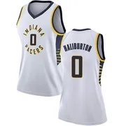 Swingman White Tyrese Haliburton Women's Indiana Pacers Nike Jersey - Association Edition