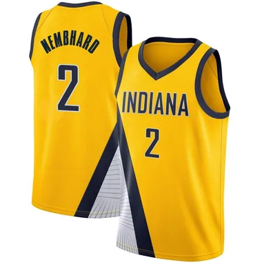 Swingman Yellow Andrew Nembhard Men's Indiana Pacers Nike 2019/20 Jersey - Statement Edition