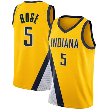Swingman Yellow Jalen Rose Men's Indiana Pacers Nike 2019/20 Jersey - Statement Edition