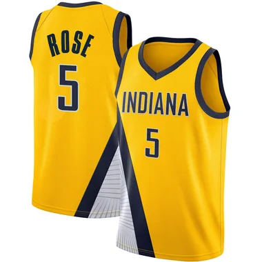 Swingman Yellow Jalen Rose Youth Indiana Pacers Nike 2019/20 Jersey - Statement Edition