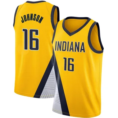 Swingman Yellow James Johnson Men's Indiana Pacers Nike 2019/20 Jersey - Statement Edition