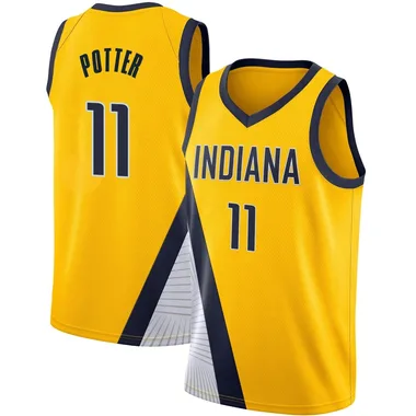 Swingman Yellow Micah Potter Men's Indiana Pacers Nike 2019/20 Jersey - Statement Edition