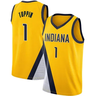 Swingman Yellow Obi Toppin Youth Indiana Pacers Nike 2019/20 Jersey - Statement Edition