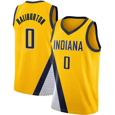 Swingman Yellow Tyrese Haliburton Men's Indiana Pacers Nike 2019/20 Jersey - Statement Edition