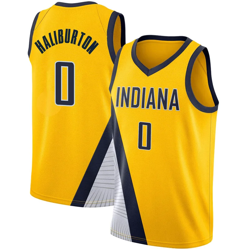 Swingman Yellow Tyrese Haliburton Men's Indiana Pacers Nike 2019/20 Jersey - Statement Edition